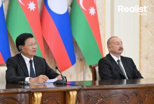 Azərbaycan və Laos prezidentləri mətbuata bəyanatlarla çıxış ediblər